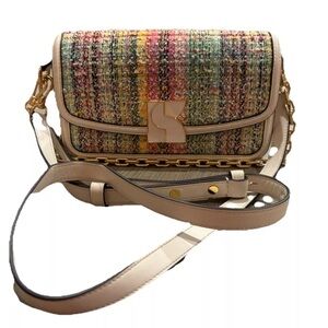Kate Spade Dakota Tweed Smal Crossbody KF813 Parchment Multi
